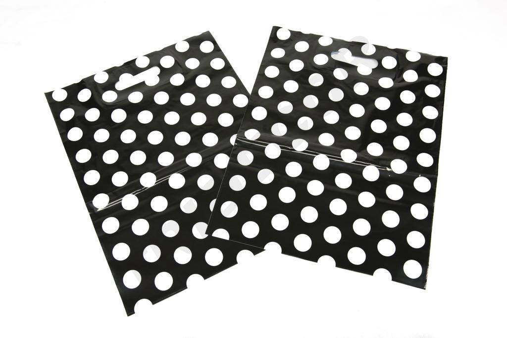Bolsas Con Asas Reforzadas 35X45 Cm Lunares 100 Unidades
