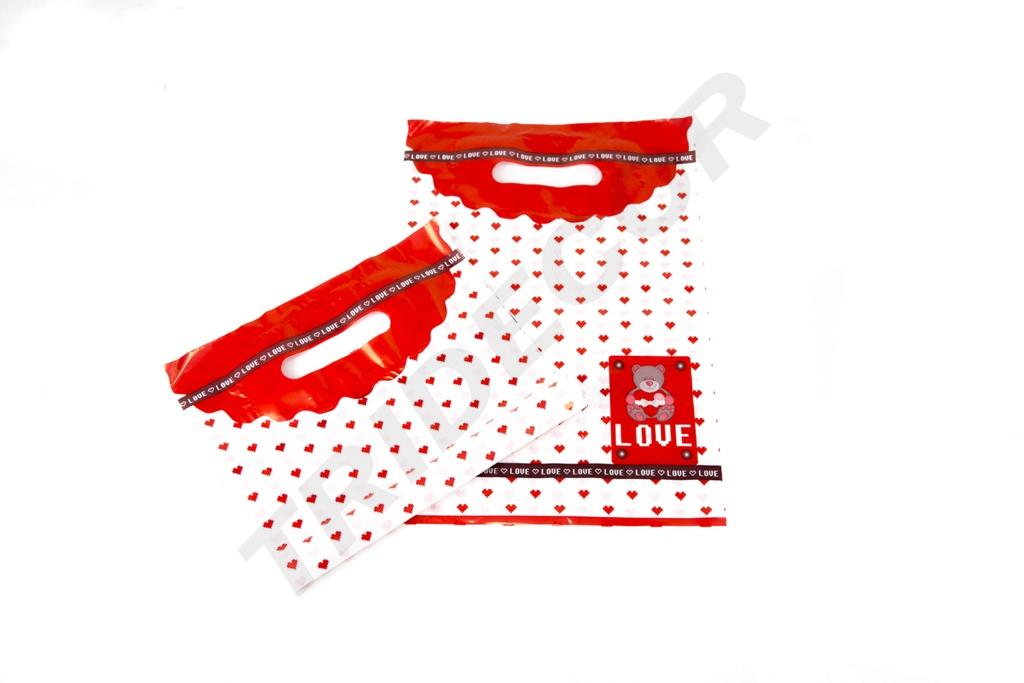 Sacos com corte de matriz 50x60cm Urso 100 unidades