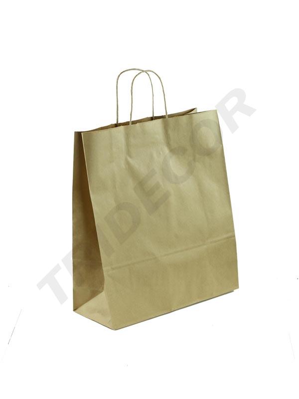 纸箱色纸袋Bolsa Papel Kraft 32X13X41cm 25/Pq 250/caja
