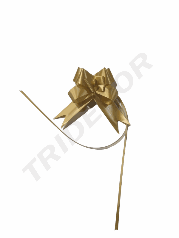 Wide Gold Bow Plain Color