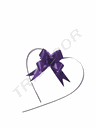 Wide Purple Bow Plain Color