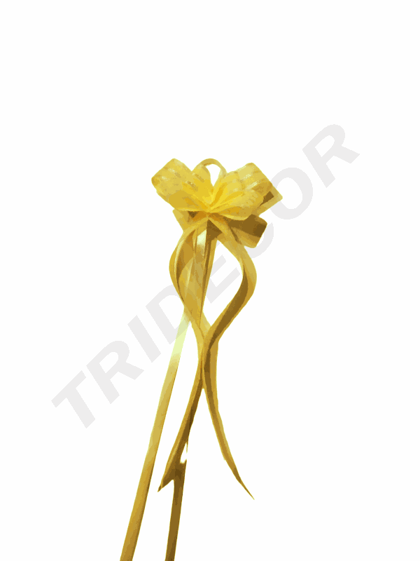 Fine Yellow Ribbon with Stripes