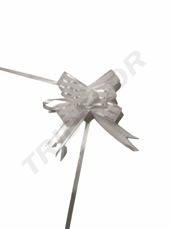 Lazo Blanco Fino Con Rallas