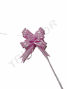 Medium Fine Pink Bow with Stripes