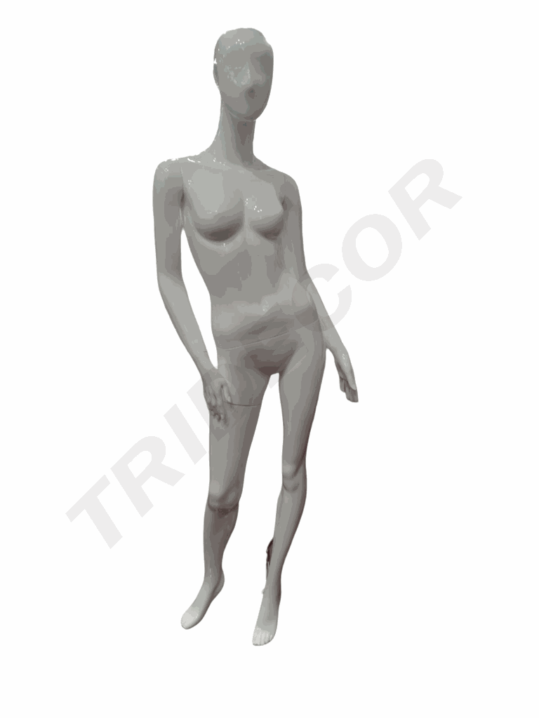 白色亮光女模 Maniqui de Mujer Blanco Brillo