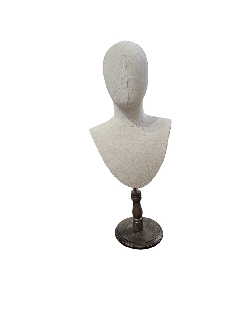 男胸模带实木底座 Busto Corte de Pecho Hombre Con Base de Madera 