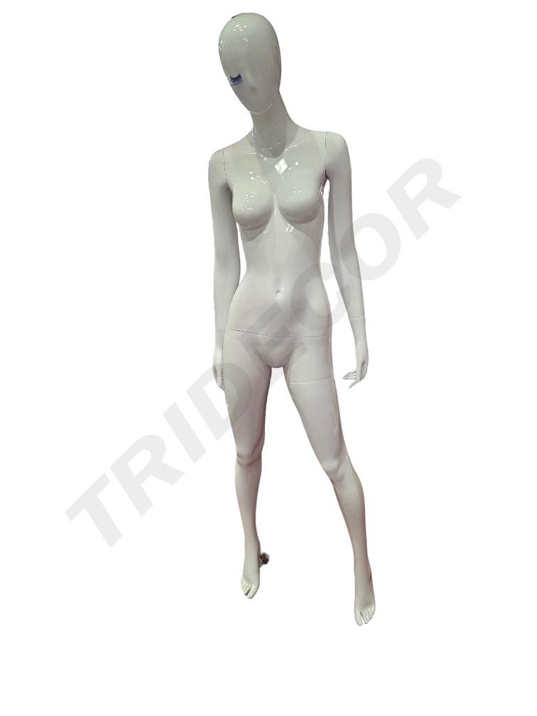 女白色亮光模特 Maniqui de Mujer Blanco Brillo