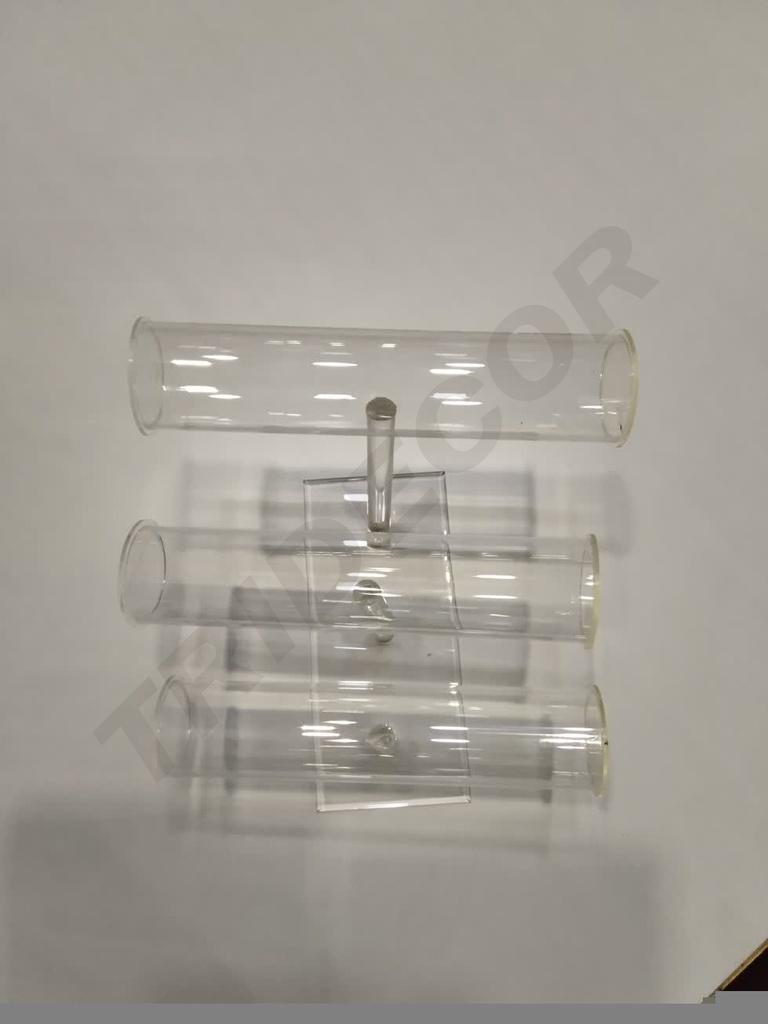 Présentoir à bracelets en méthacrylate transparent à 3 niveaux