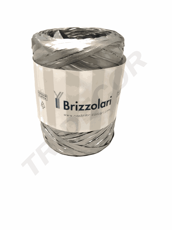 Silver Raffia Ribbon Roll 6802 Raf Lmm 5 X