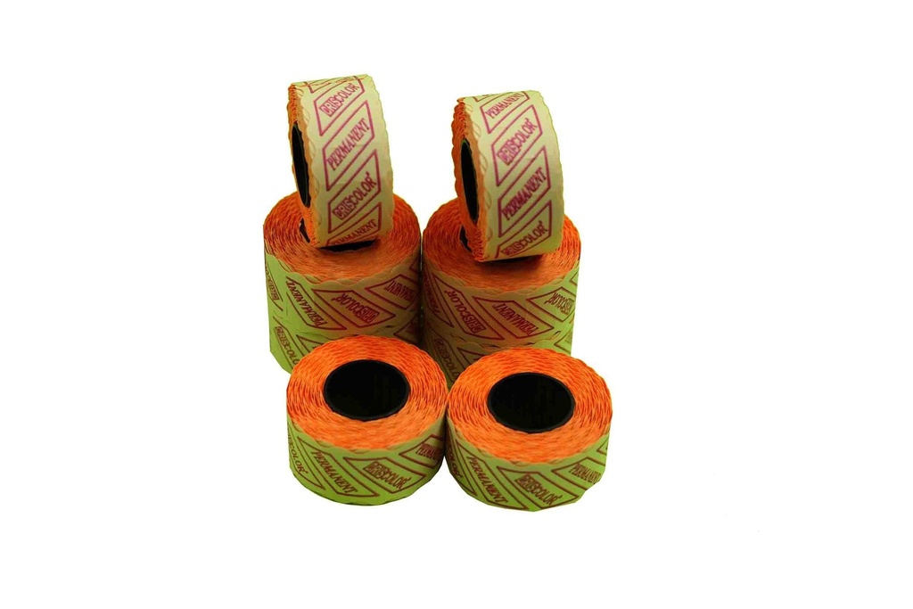 Rolo de Etiqueta Laranja 26X12mm