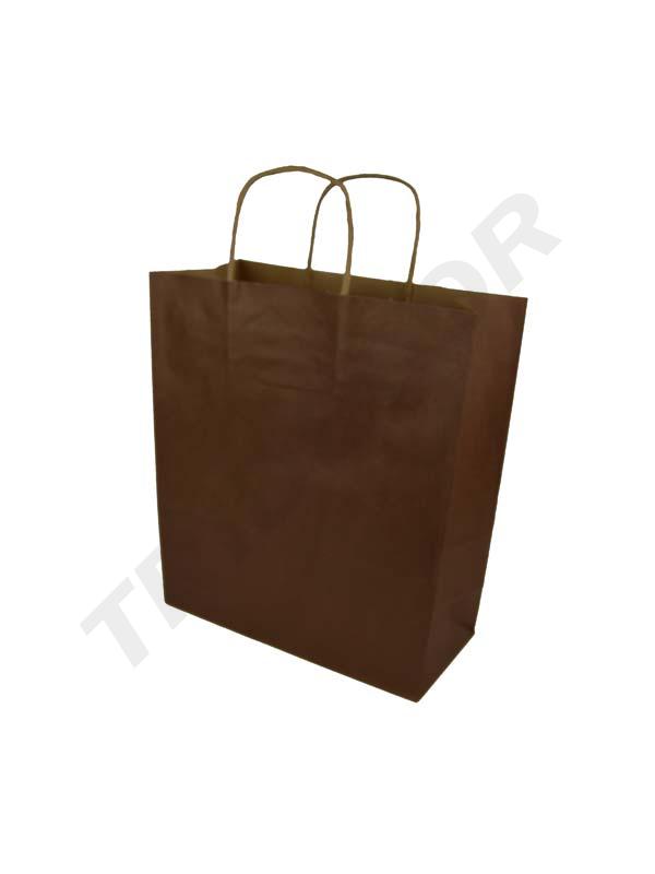 Pungă de hârtie maro 22X10X29CM 25/PACHET 300/CUTIE
