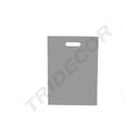 Borsa in tessuto con manico fustellato grigio/blu navy 100g 25X35CM 25 pezzi/pacco 40 pacchi/scatola