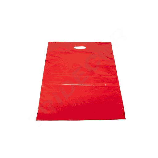 Geantă tote roșie cu mânere decupate 50X60 cm 100 de unități