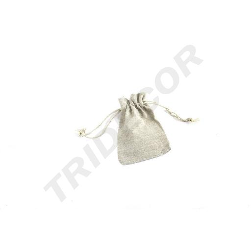BEIGE LEINENSACK mit Kordelzug 12X9 CM 20Stk./PAKET