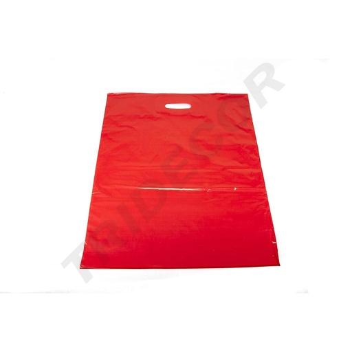 Red Bag with Die-Cut Handles 35X45cm 100 Units
