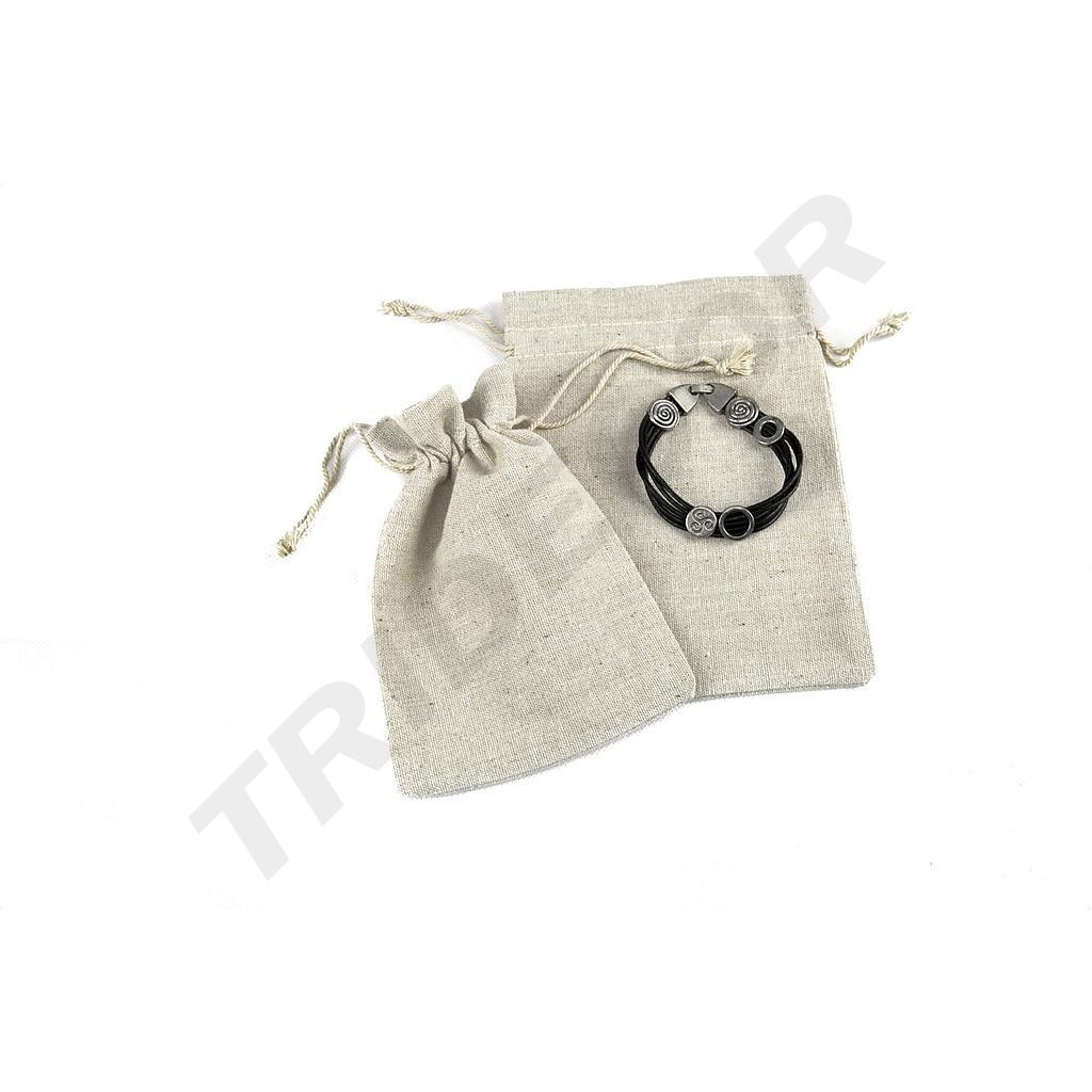 BEIGE LINEN FABRIC BAG 19X14 CM 20 PIECES