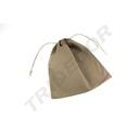 Brown linen bag with drawstring closure, 38X4 CM - 12 units
