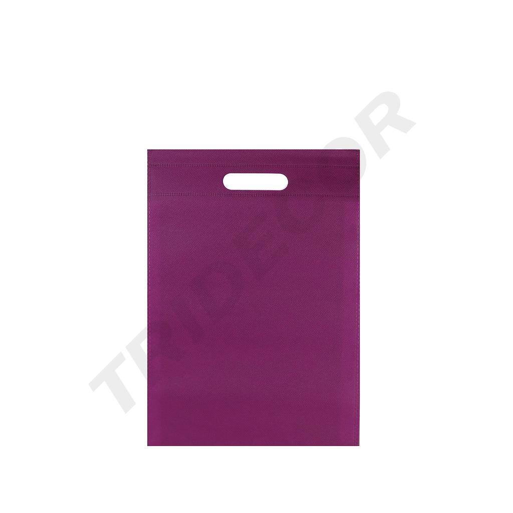 Borsa in tessuto viola con manico 40X32cm 25 unità/pacco