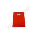 Red bag with die-cut handle 25X35 cm 100 units