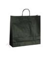Sac de hârtie negru cu mâner ondulat 22X10X29 CM - 25 de unități
