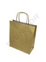 Sac de hârtie cu mâner încrucișat auriu, celuloză, 32X13X41CM, 25 de unități