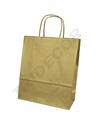 Sac en papier de cellulose avec poignée frisée, couleur or, 27X12X37 cm, 25 unités
