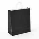 Schwarze Lockengriff-Zellulosepapiertüte 45X15X49 25 Stück