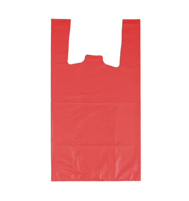 Bolsas Tipo Camiseta Rojas 42X53 Cm