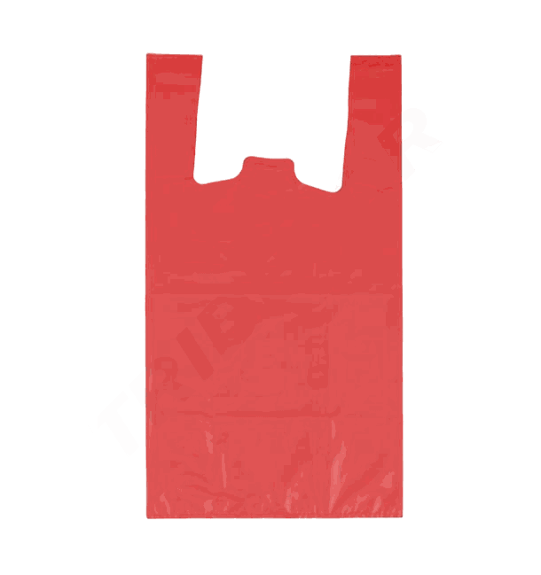 Sacs en plastique rouges pour T-shirts 42X53 cm