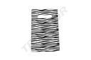 16X25cm Zebra Print Plastic Bag with Die Cut Handle, 100pcs