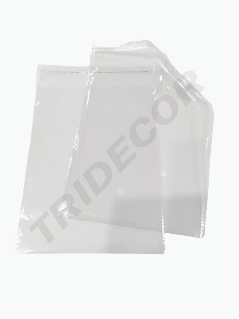 Enveloppe transparente avec fermeture adhésive Opp, 16X20cm, 100 unités/paquet
