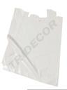 Pungă de plastic pentru tricou alb 70% reciclată 80x90 cm