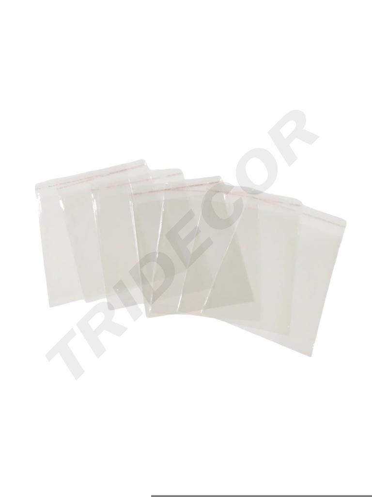 Saco 14X18+4CM com aba adesiva, 100 unidades