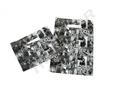 Buste di plastica con maniglie a fustella 35X45 cm in bianco e nero - 100 unità