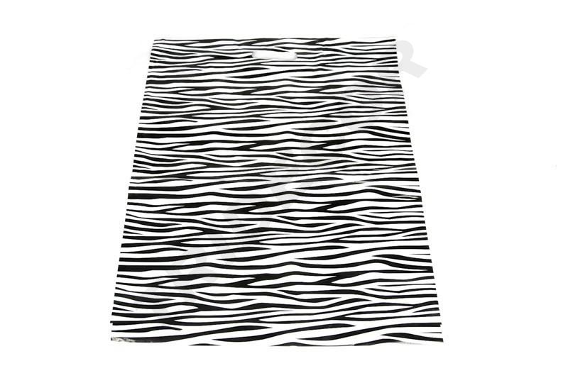 Bolsas De Plástico Estampado Cebra 50X60 Cm 100 Unidades