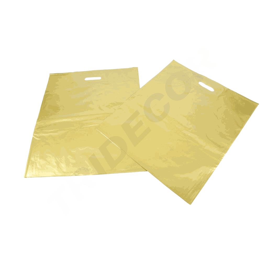 Bolsa Tote Dorada con Asa Troquelada 50X60cm 100 Unidades 5/caja