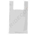 Sac de plastic pentru tricou alb 70% reciclat 42X53 cm