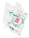 Sacchetto di plastica bianco per T-shirt con logo, 70% riciclato, 50X60 CM