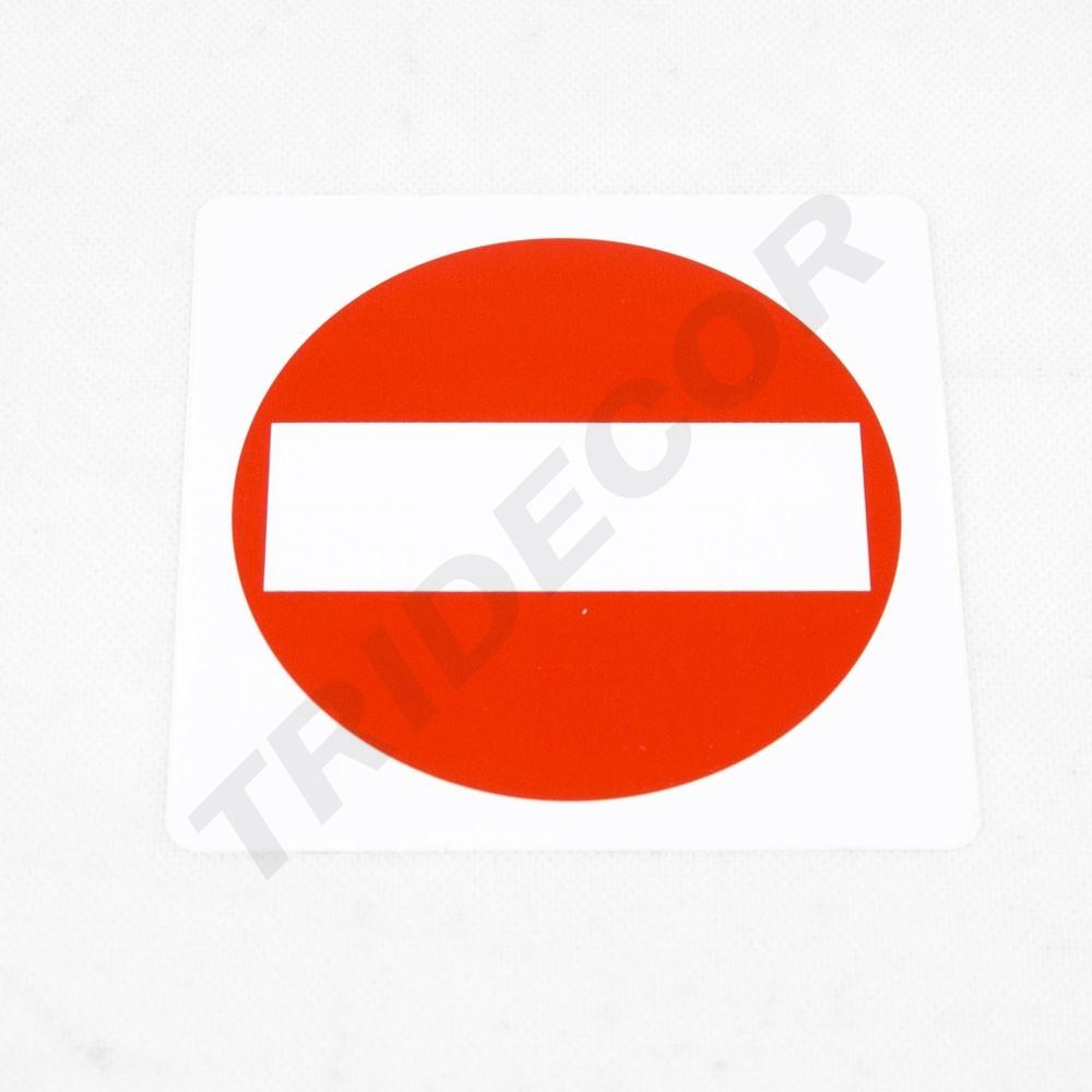 AUTOCOLLANT SIGNE INTERDIT 11X11 CM