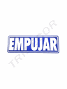 Cartel Empujar 17.5X6Cm