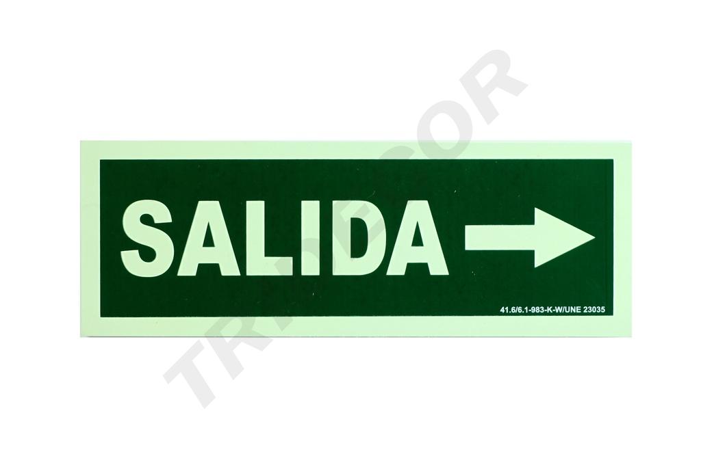Exit sign to the right 30X10.5 cm