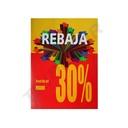 竖幅标志黄色 - 红色60X80cmSeñal Vertical 30%-50% Amarillo Rojo