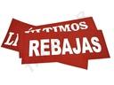 Cartel Rebajas Rojo 100x35 Cm