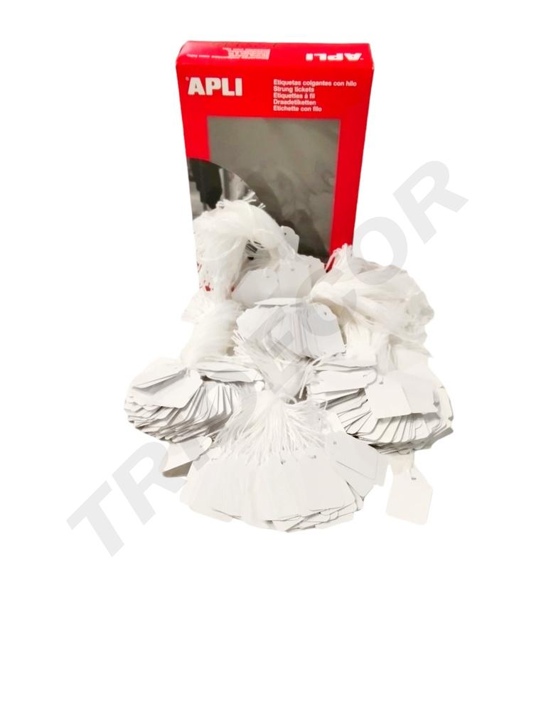 Etiqueta Con Hilo Blanca 1000U/Pcs 15X24mm Ref. 388