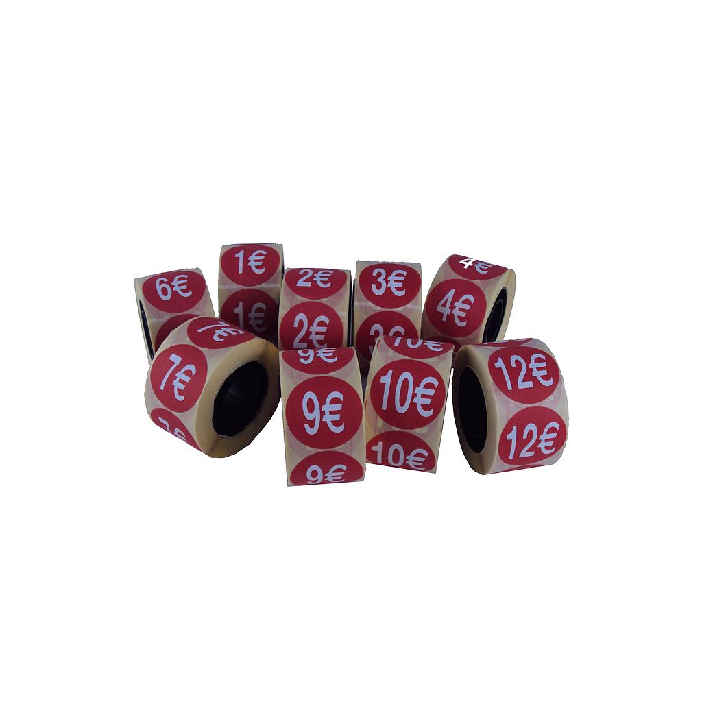 ROLLO ETIQUETAS PRECIOS ROJO