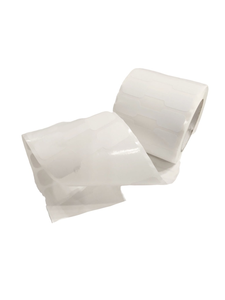 Pegatina Blanca Para Joyería 3.8X0.6Cm 1000/Rollo
