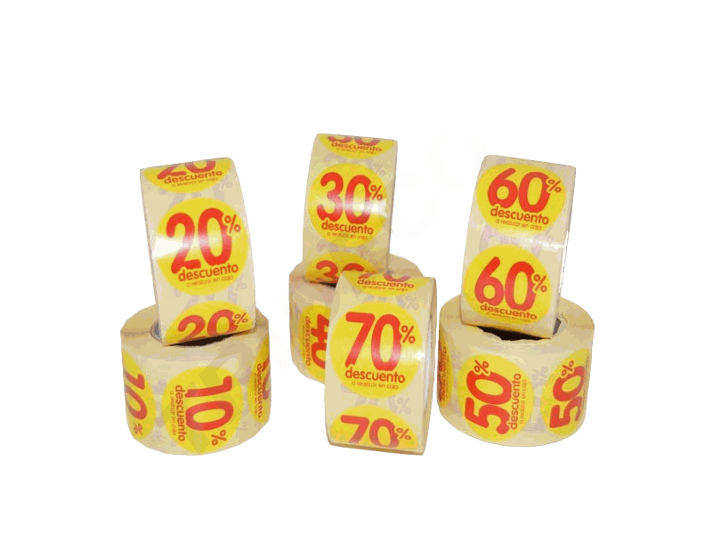 Étiquette de réduction %