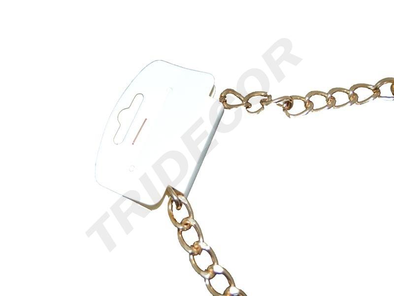 Étiquette blanche découpée pour bijoux 6X10cm 100/Paquet