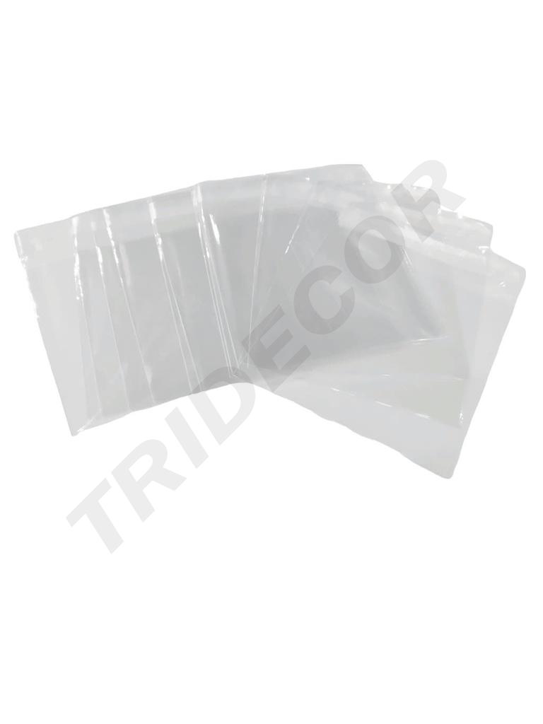 Plastic bag with adhesive flap 24X23+4 cm