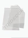 Plastic bag with adhesive flap 18X23+4 cm